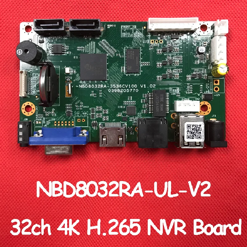Nvr 32Ch 4K Ip Recorder Board Motion Detection Video Linxu Onvif Xmeye 2*Sata Hdmi Vga Vms Cctv Security Protection | Безопасность и