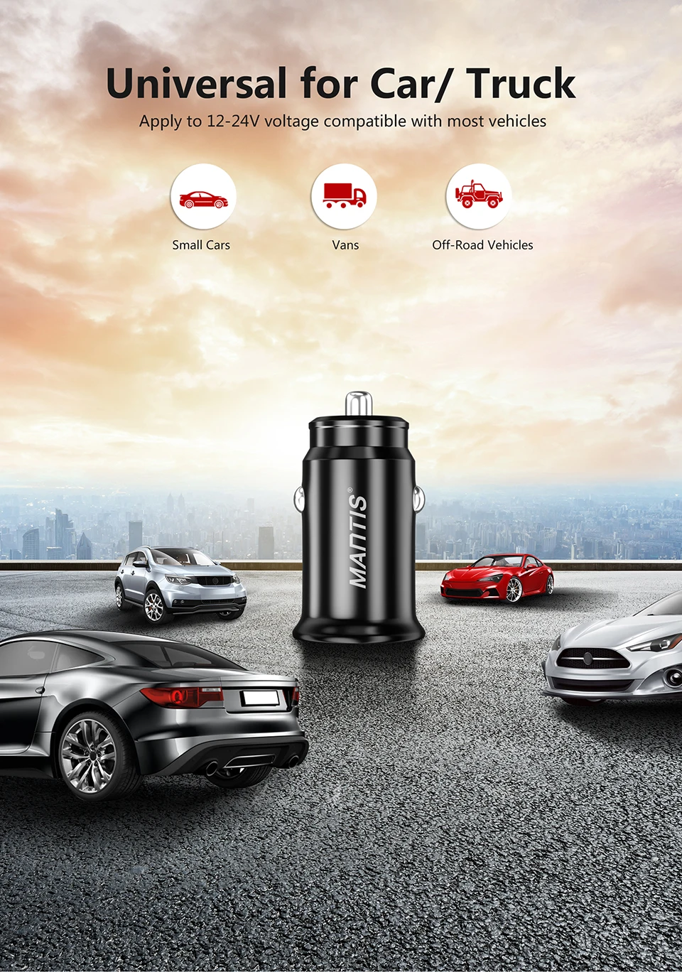 MANTIS USB Автомобильное зарядное устройство 4.8A Мини Автомобильный Адаптер зарядного устройства для телефона в автомобиле для samsung S10 Plus Xiaomi Redmi Note 7 iPhone 11 XR XS 8