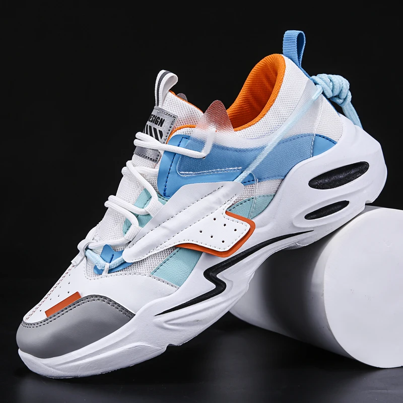 

2021 Men's Fashion Sneakers Breathable Running Sport Shoes Outdoor Men Sneakers Shoes Light Weight Rubber Multicolor Footwear JG