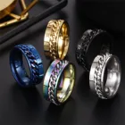 Кольцо из нержавеющей стали для мужчин и женщин, Крутое вращающееся кольцо в стиле панк, вечерняя бижутерия, хороший подарок