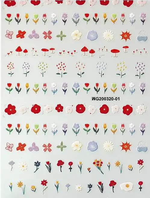 2020 Hot DIY 3D Nail Art Sticker Adhesive Decals Tool Small Flower Image Tattoo Decoration Wholesale Z0293 | Красота и здоровье
