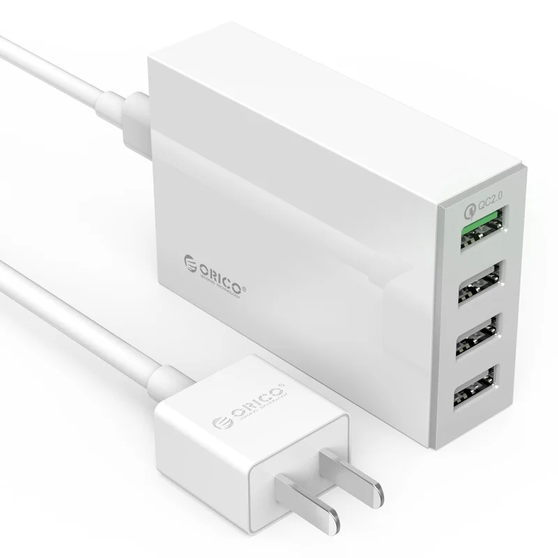 Быстрое зарядное устройство ORICO QC2.0 с 4 портами USB настольное 34 Вт 5 В 2 А зарядная