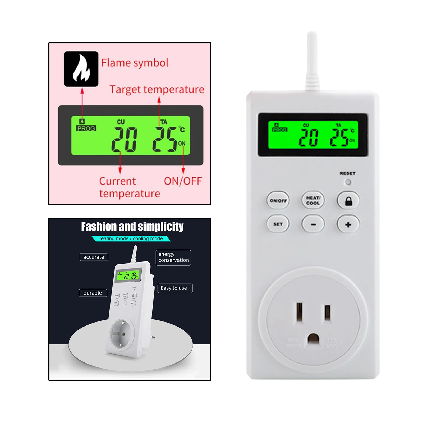 Термостат для теплого пола 120 В с розеткой|Электрические розетки| |