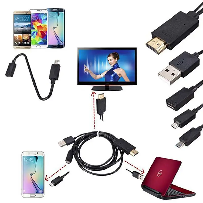MHL к HDMI 1080P HD ТВ кабель адаптер 5Pin и 11Pin для Android Samsung смартфон планшет ТВ|Кабели HDMI| |