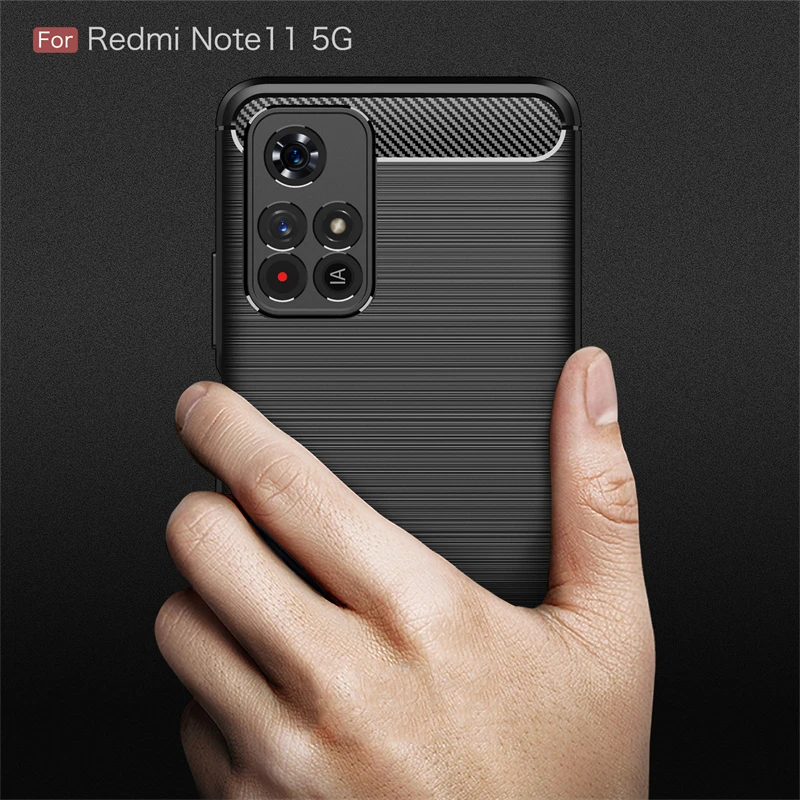 for xiaomi redmi note 11 case carbon fiber shockproof armor bumper case for redmi note 11 pro cover for redmi note 10 10 pro free global shipping