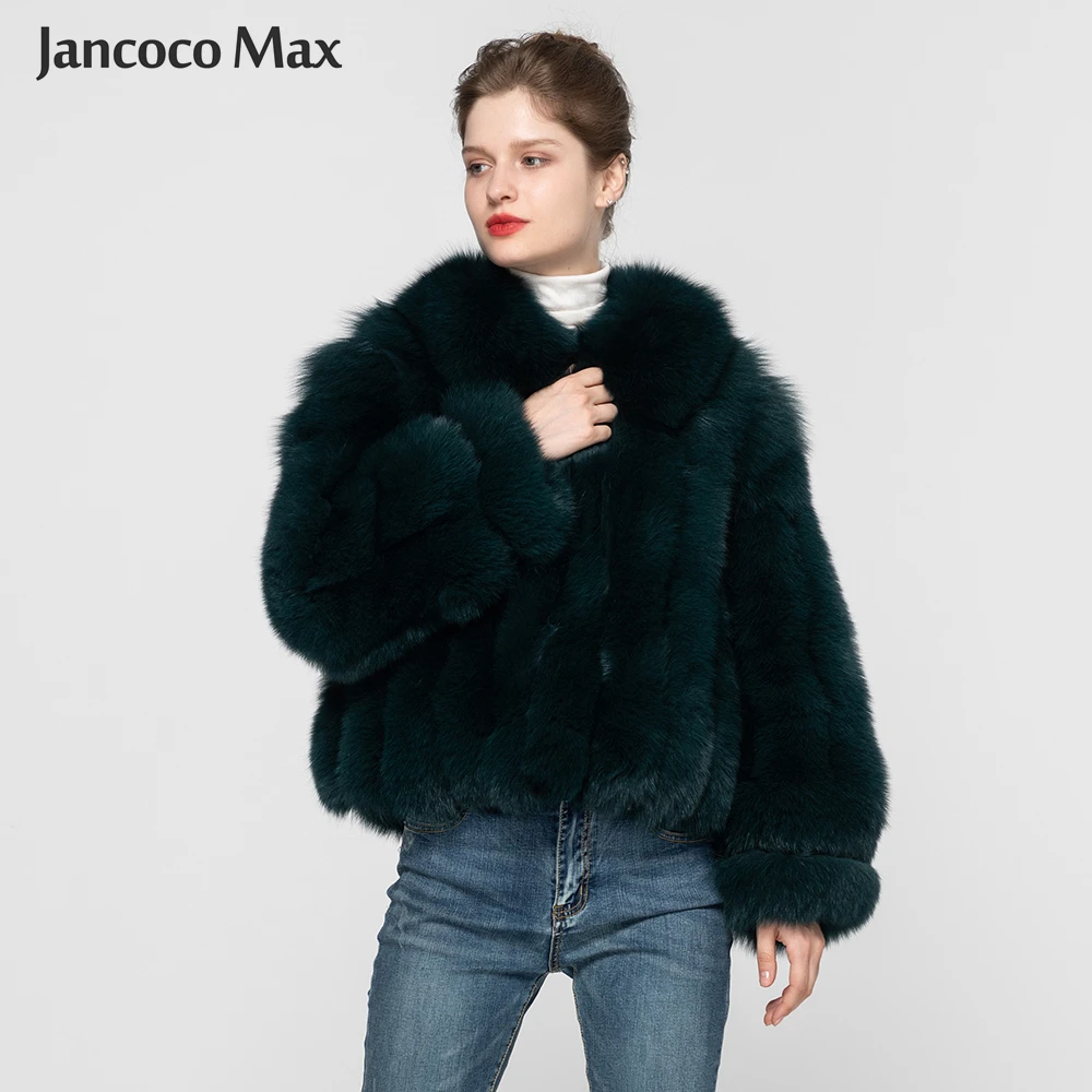 Новый дизайн пальто из натурального Лисьего меха модные зимние куртки теплая