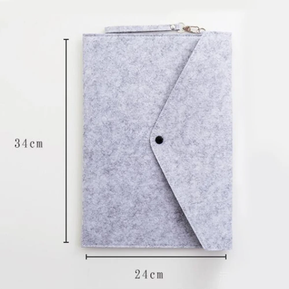 

4 Pcs A4 File Folders Felt Folder Color Document Folder Portable Felt Holder Documents Folders Snap Type Briefcase Bag wit