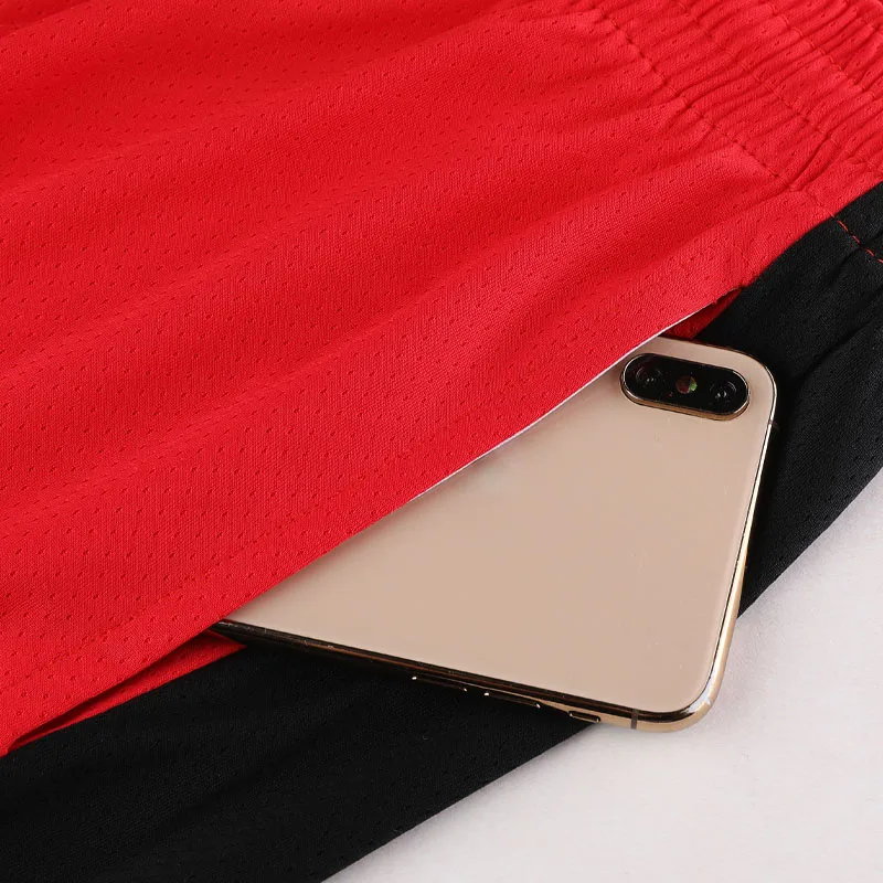 Patchwork Men Shorts Soccer Basketball Sportswear Loose Jogging Shorts 5XL Tennis Men Zipper Pocket Exercise Fitness Shorts