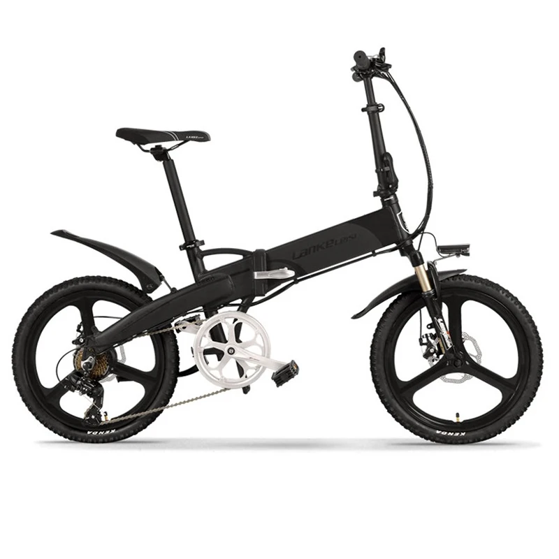 Складной электрический велосипед LANKELEISI G660 400 Вт 20 дюймов 48 В 13 Ач скрытая педаль