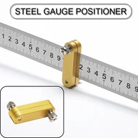 steel ruler positioning block brass scriber line marking gauge for ruler locator diy woodworking scriber gaug measuring tools