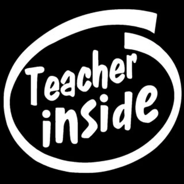 

15.5X14.3CM TEACHER INSIDE Funny Vinyl Decal Car Sticker Car-styling 346
