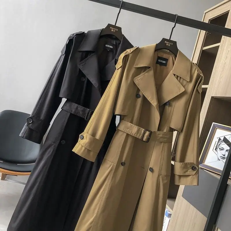 2020 винтажное Женское пальто женская ветровка Осенний тренчкот для женщин
