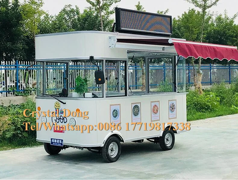 

Stainless steel mobile hamburger/ice cream /hot dog caravan food truck trailer for sale