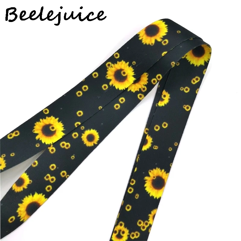 24pcs sunflowers flowers neck lanyard keychain mobile phone strap id badge holder key chain keyrings cosplay accessories gifts free global shipping