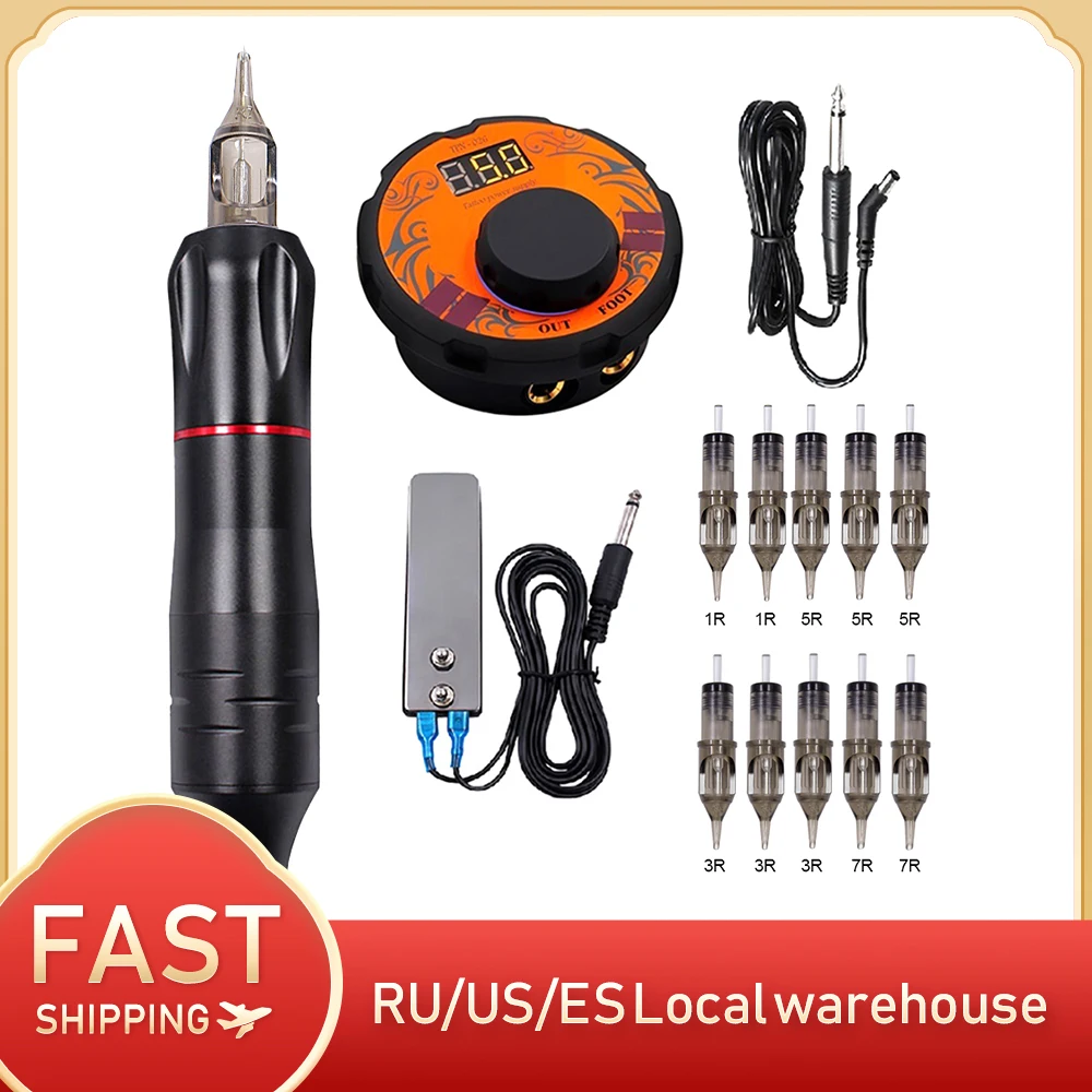 Профессиональный набор для тату машинки полный лучшая вращающаяся ручка