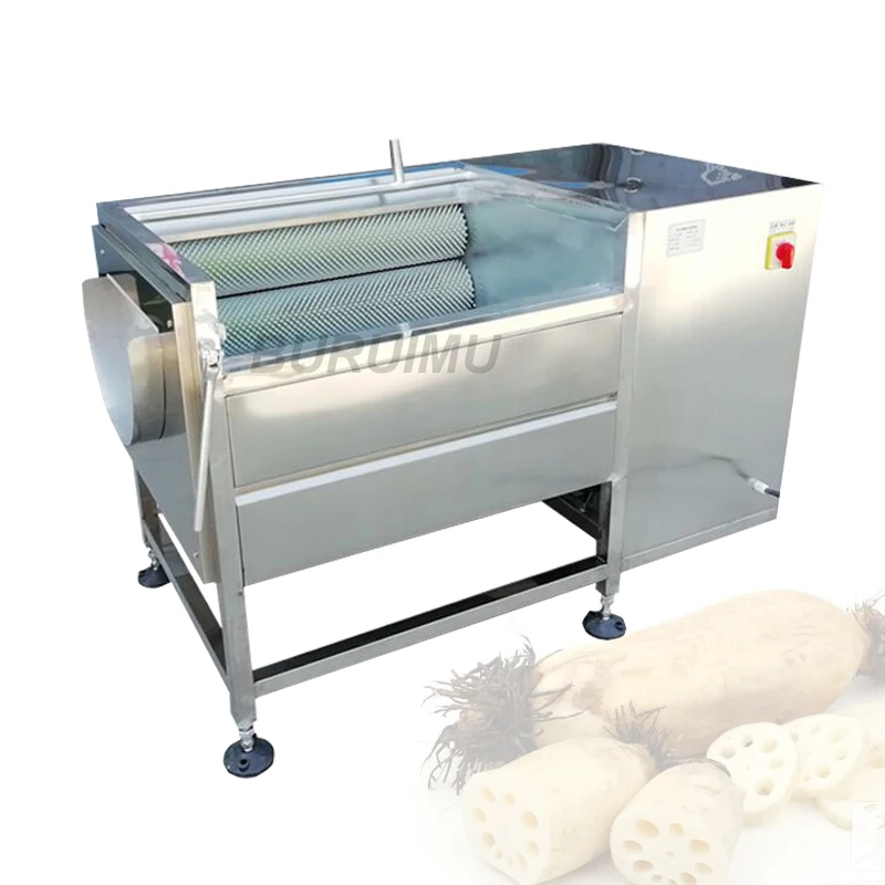 

Type 45 Fruit Vegetable Washing And Peeling Machine Peeler Potato Maker Taro Trotters Seafood Root Ginger Cleaning Manufactu