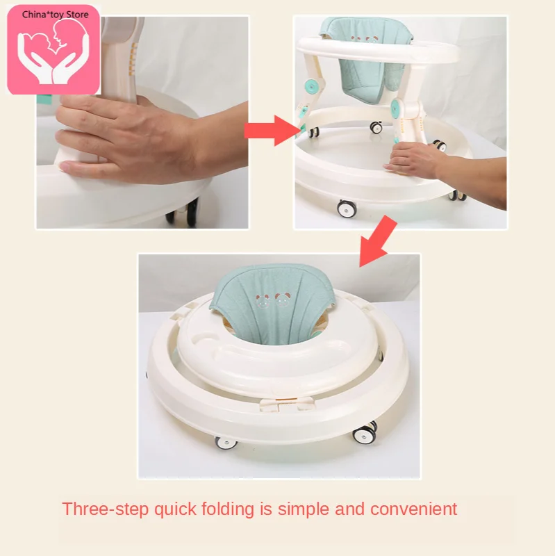 

The New Baby Walker Multifunctional Children Walker 6-24 Months Anti-rollover Baby Hand Push Can Sit on The Walker