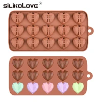 silikolove 15cavities mini heart chocolate mold silicone candy molds gummy jelly mould cake decoration accessories