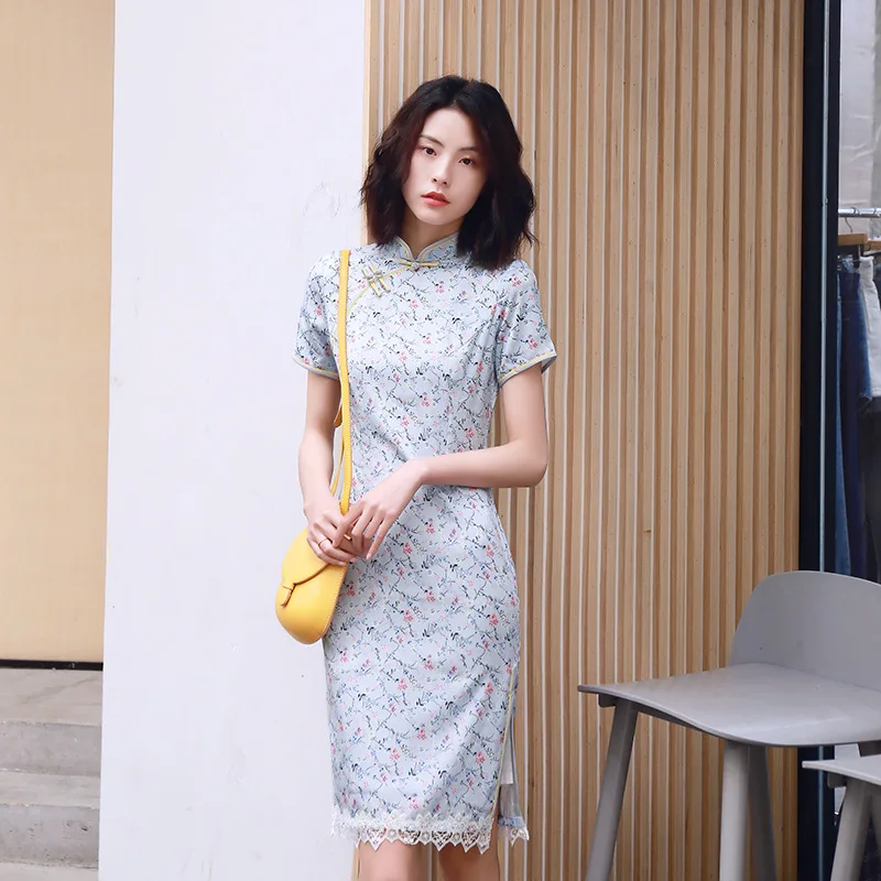 Традиционное китайское платье длинное вечернее платье cheongsam сексуальное свадебное кружевное платье qipao платье в восточном стиле облегающее готическое платье