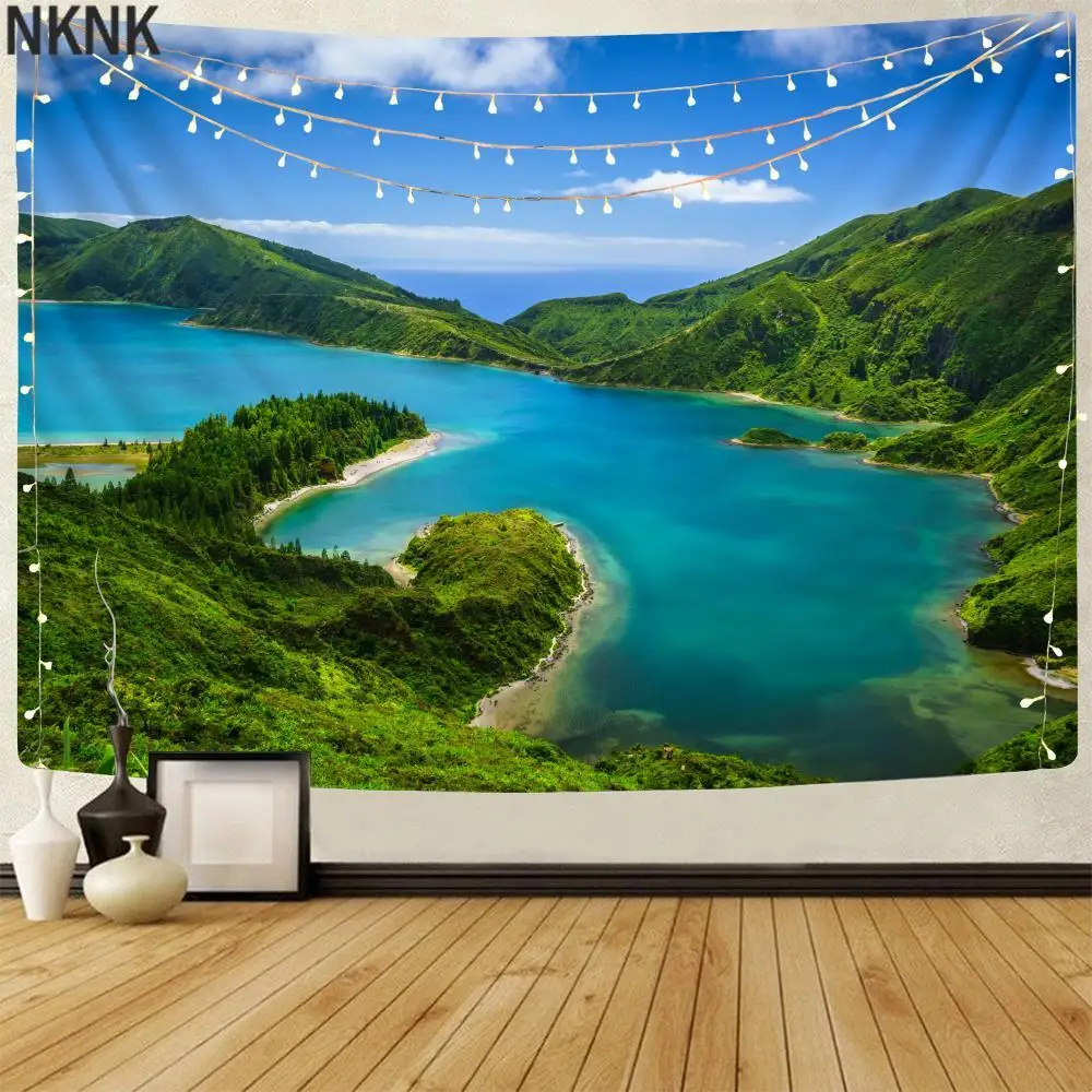 

NKNK Brand Natural Tapestry Scenery Home Tapestrys Mountains Tapestries Forest Tenture Mandala Decor Mandala Hippie New