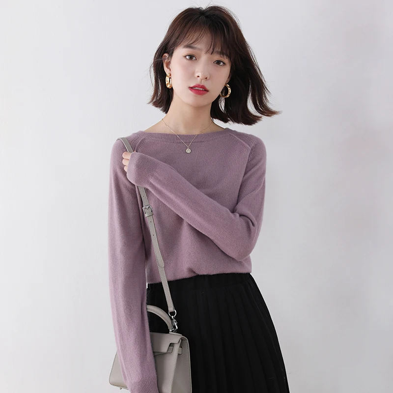 adishree 2020 woman winter 100% Cashmere sweaters and autumn knitted Pullovers High Quality Warm Female thickening O-neck