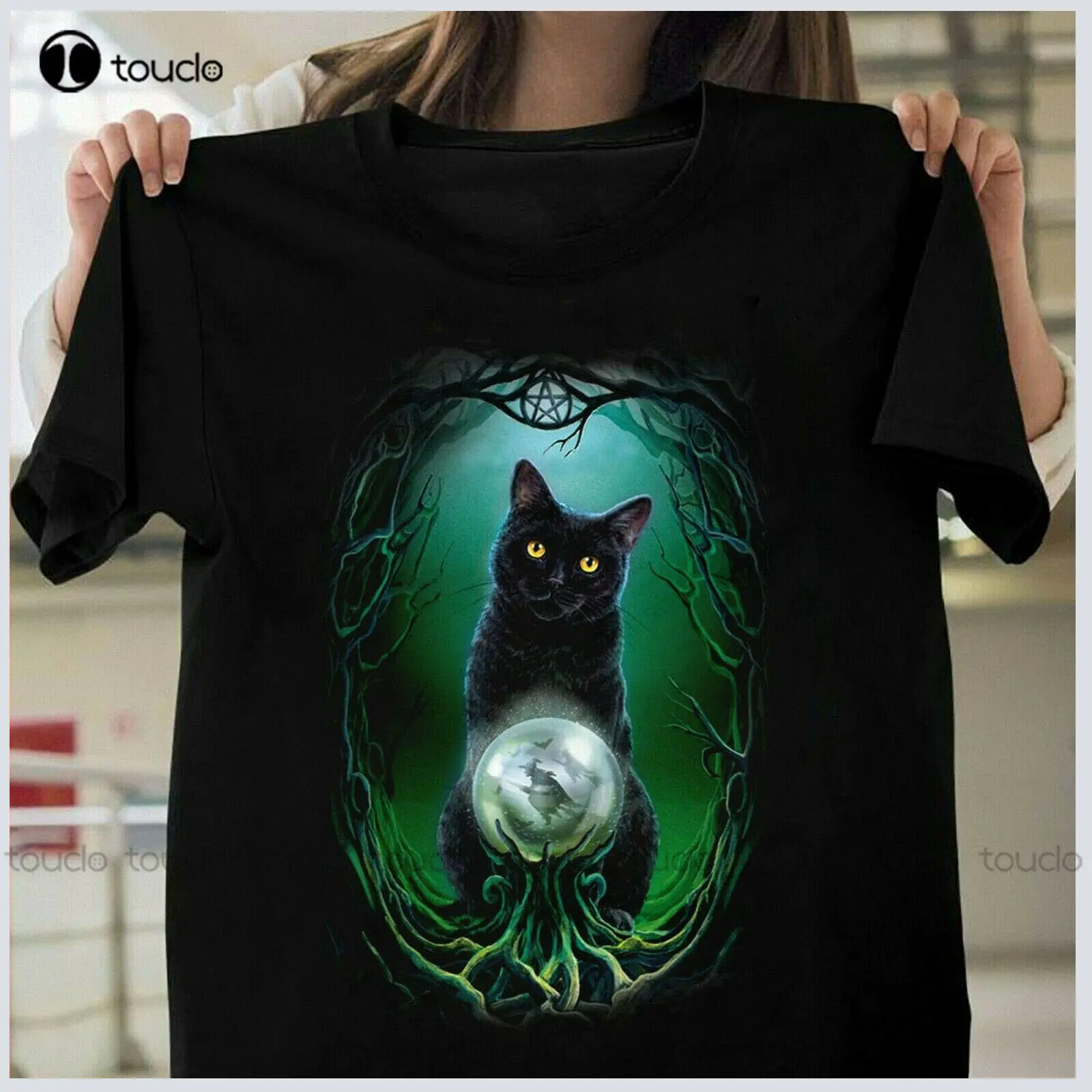 

New Black Cat The Mountain Unisex T Shirt Size S-5Xl Orange Shirts For Women Men