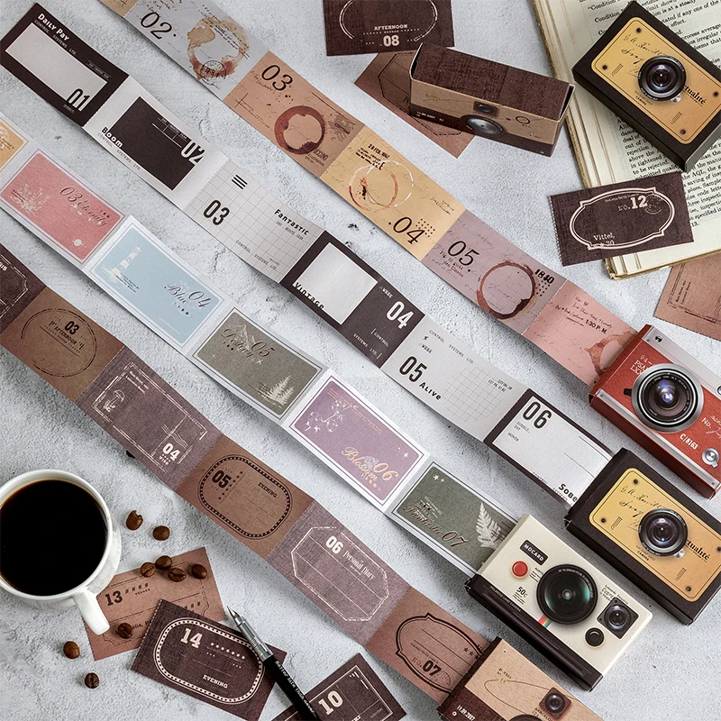 Винтаж записи штамп Ретро этикетка японская бумага Васи декоративные стикеры