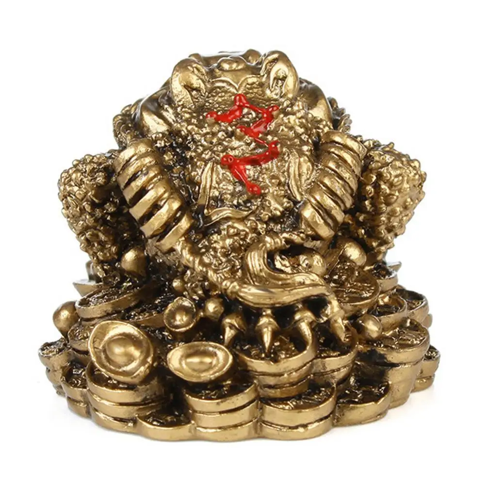 

Resin Feng Shui Toad Luck Fortune Ornament Home Office Business Decorative Craft
