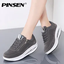 PINSEN/кроссовки; женская обувь на плоской платформе; высококачественная повседневная обувь; удобная женская обувь на шнуровке; zapatillas mujer