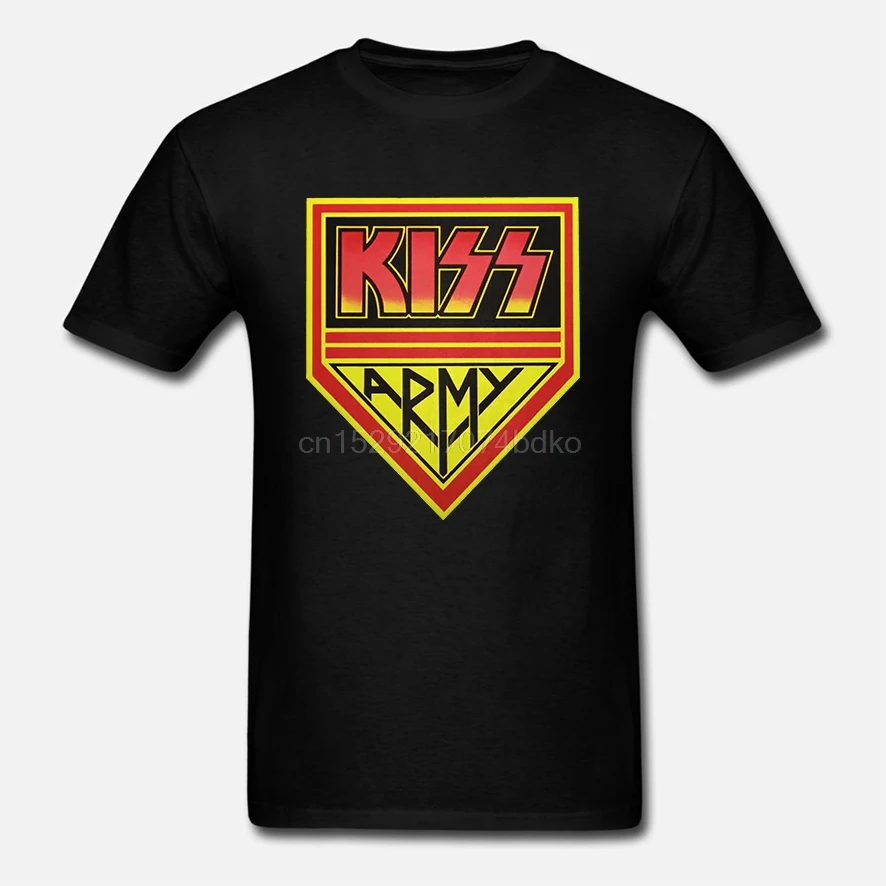 Мужская футболка Kiss Army Logo состаренная s черная забавная Новинка Женская