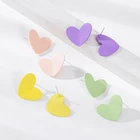WYBU фиолетовые серьги-капли с сердечками, серьги-капли, геометрические украшения для женщин, 2021, Модные Простые Ювелирные изделия для девочек