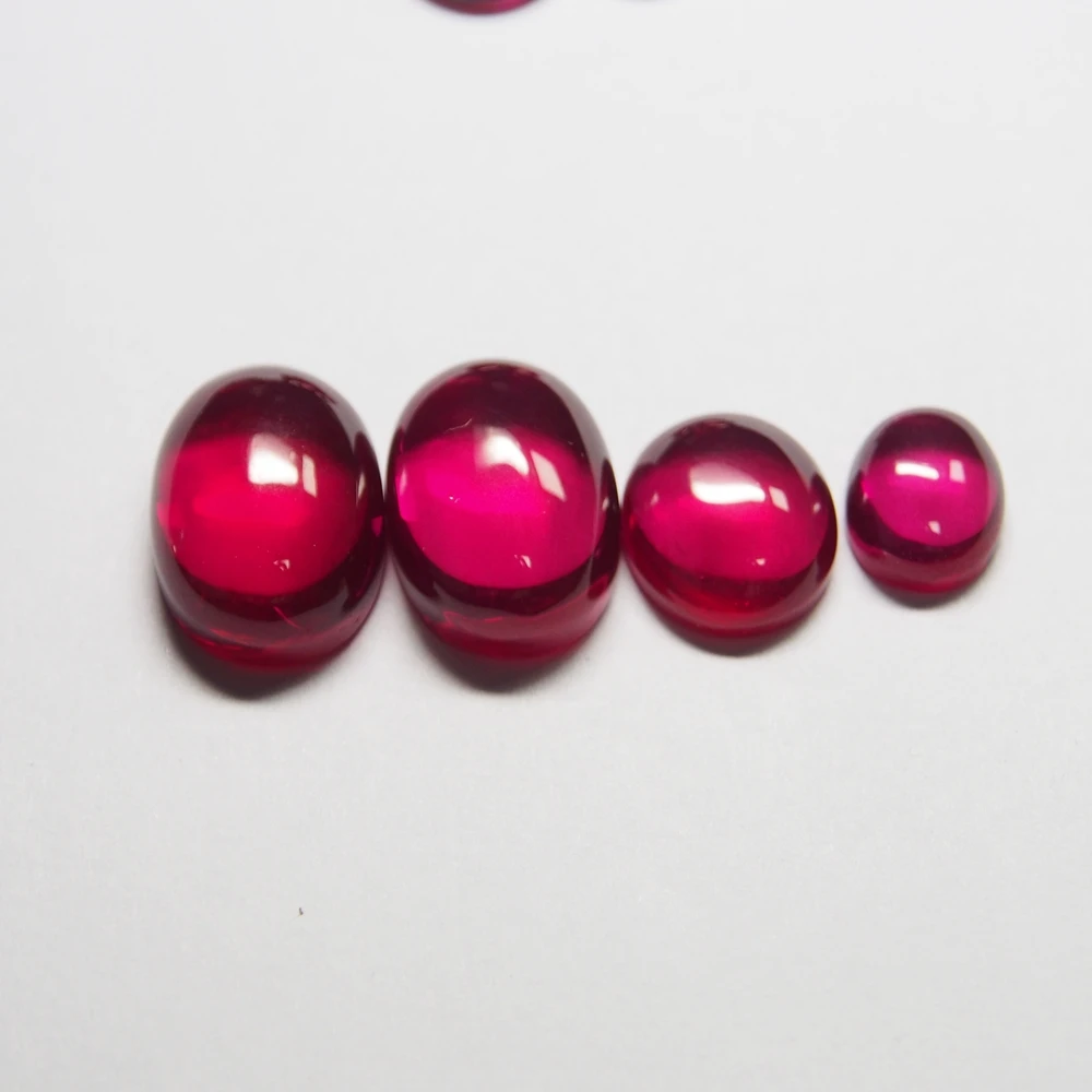 Flatback Cabochon Ruby Corundum Oval 4x6mm To 25x35mm Size Loose Gemstones | Украшения и аксессуары