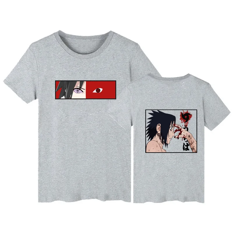 

Naruto Men's T-shirt White Short-sleeved T-shirt Ladies Loose-fitting Plus Size Couple Suit Christmas Y2k