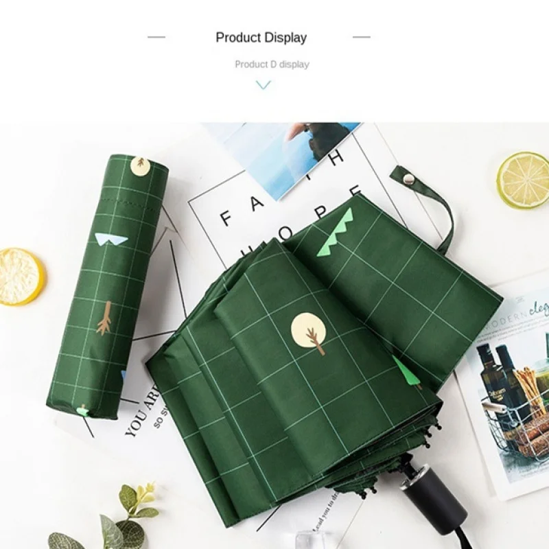 Складной зонт богини тройного сложения ins лес Ретро солнце дождь и двойного