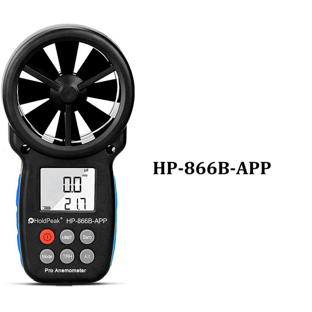 HP-866B Анемометр цифровой анемометр с Сумочка для того чтобы измерить скорость