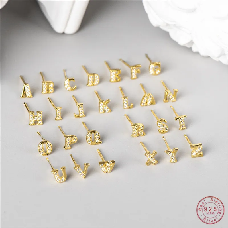 Простые серьги из стерлингового серебра 925 пробы с паве и кристаллами 26 женские