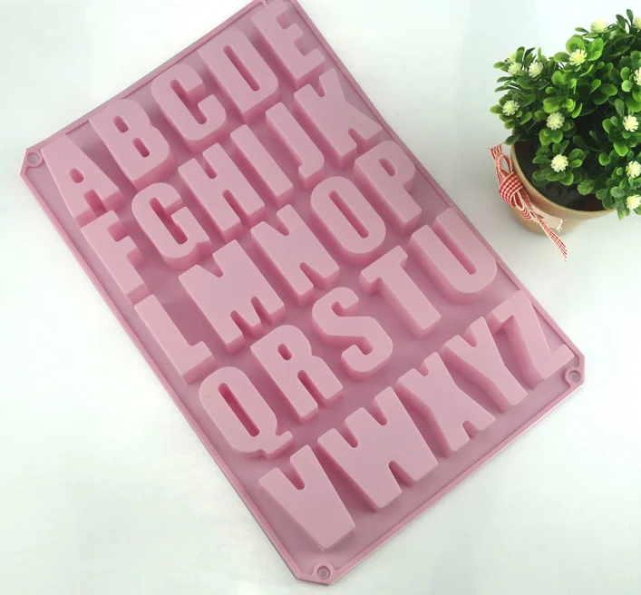 

Silicone Mold Cake Chocolate Ice Tray Mold 26 English Letter Mold DIY Baking Ice Mold Kitchen Tools Accessories