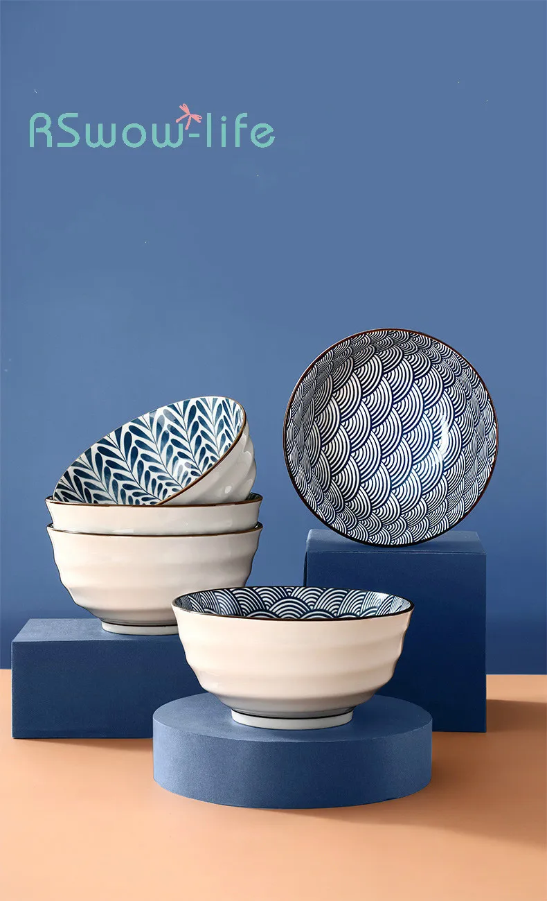 

Japanese Style Ceramic Tableware Bowl Set Household Creative Ramen Bowl Household Kitchen Supplies Ceramic Bowl