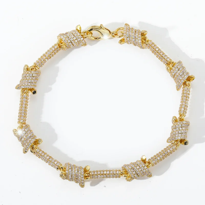 

Цепочка Из фианита для пар, роскошное ожерелье с кубическим цирконием, Ювелирное Украшение в стиле хип-хоп