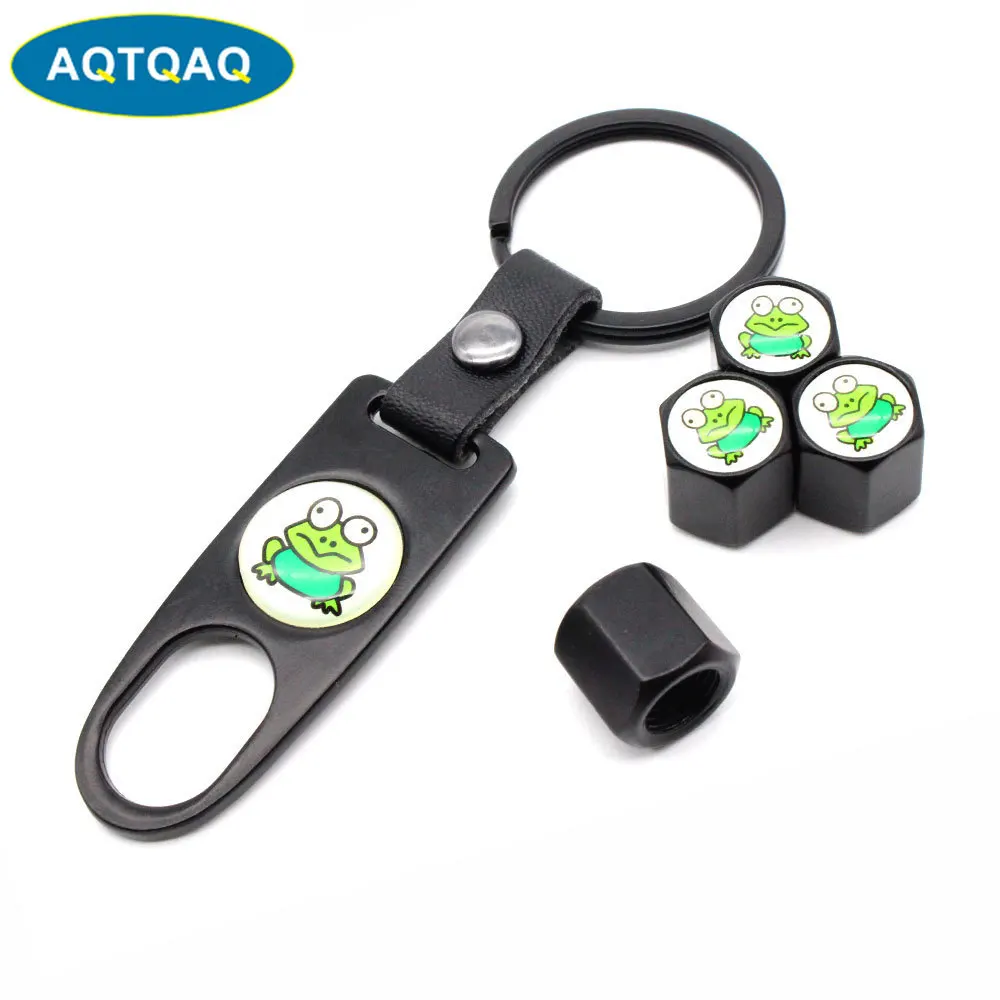 5Pcs/Set Style Anti-theft Car Wheel Air Tire Valves Leather buckle Valve Caps Stem with Wrench Ring Spanner New | Автомобили и