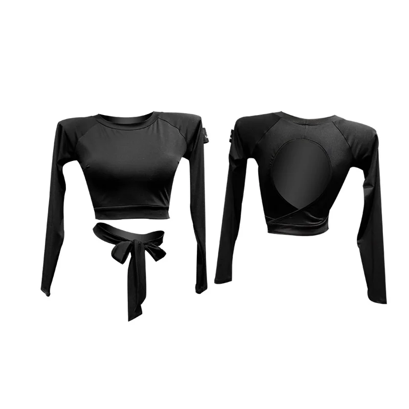 Леопардовый топ для латинских танцев костюм на шесте Женская Одежда одежда