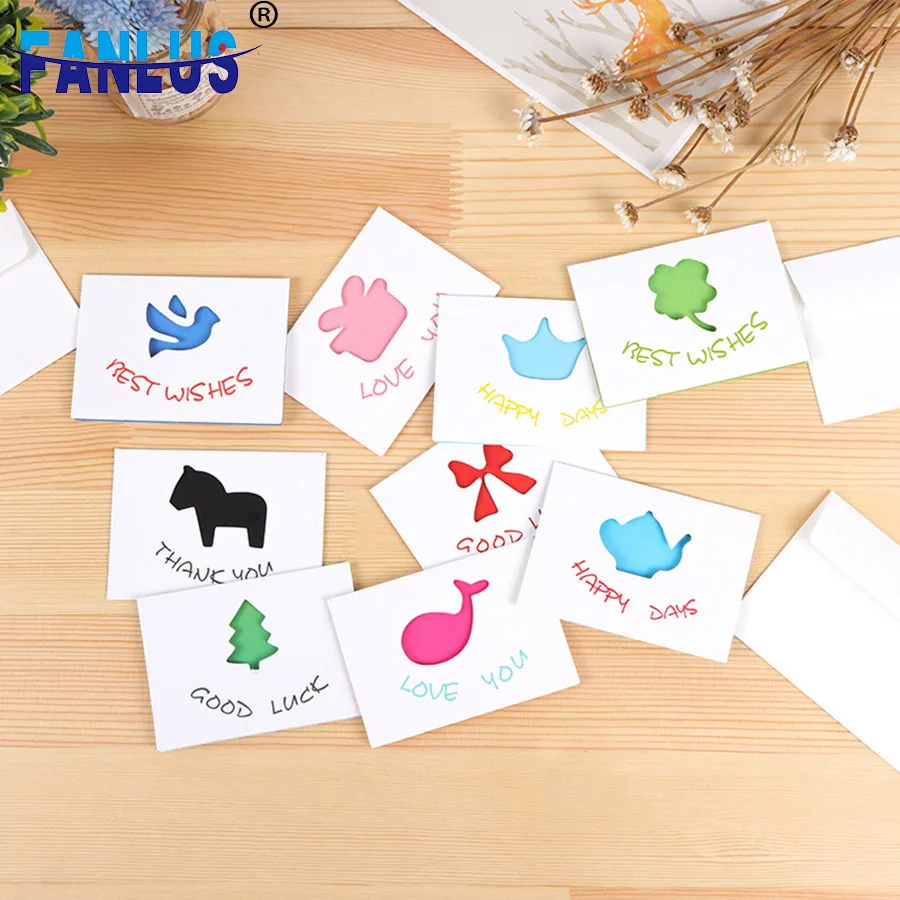 10 шт./лот белый картон милые животные для детского душа Подарочная коробка