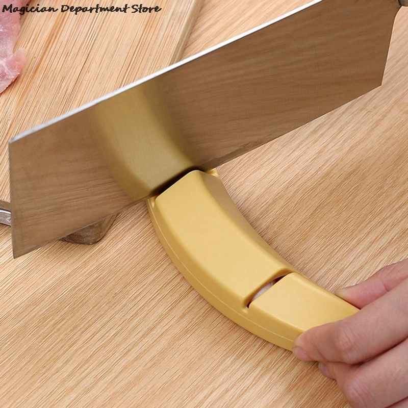 

Small Knife Sharpener 2 Stages Professional Whetstone White Corundum Kitchen Sharpening Grinder Chef Accessories Banana Shape