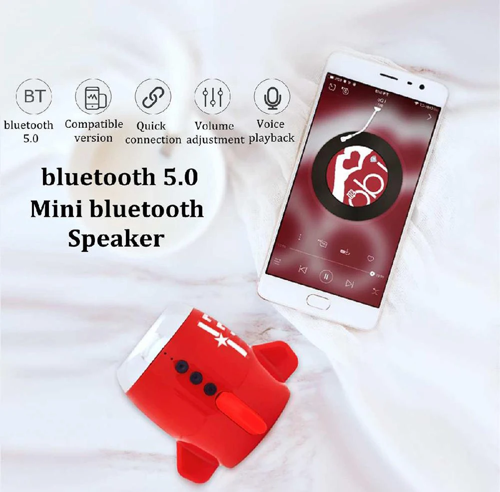Мини-динамик воздушного типа Bluetooth FM-радио USB-порт TF-карта беспроводной бас стерео