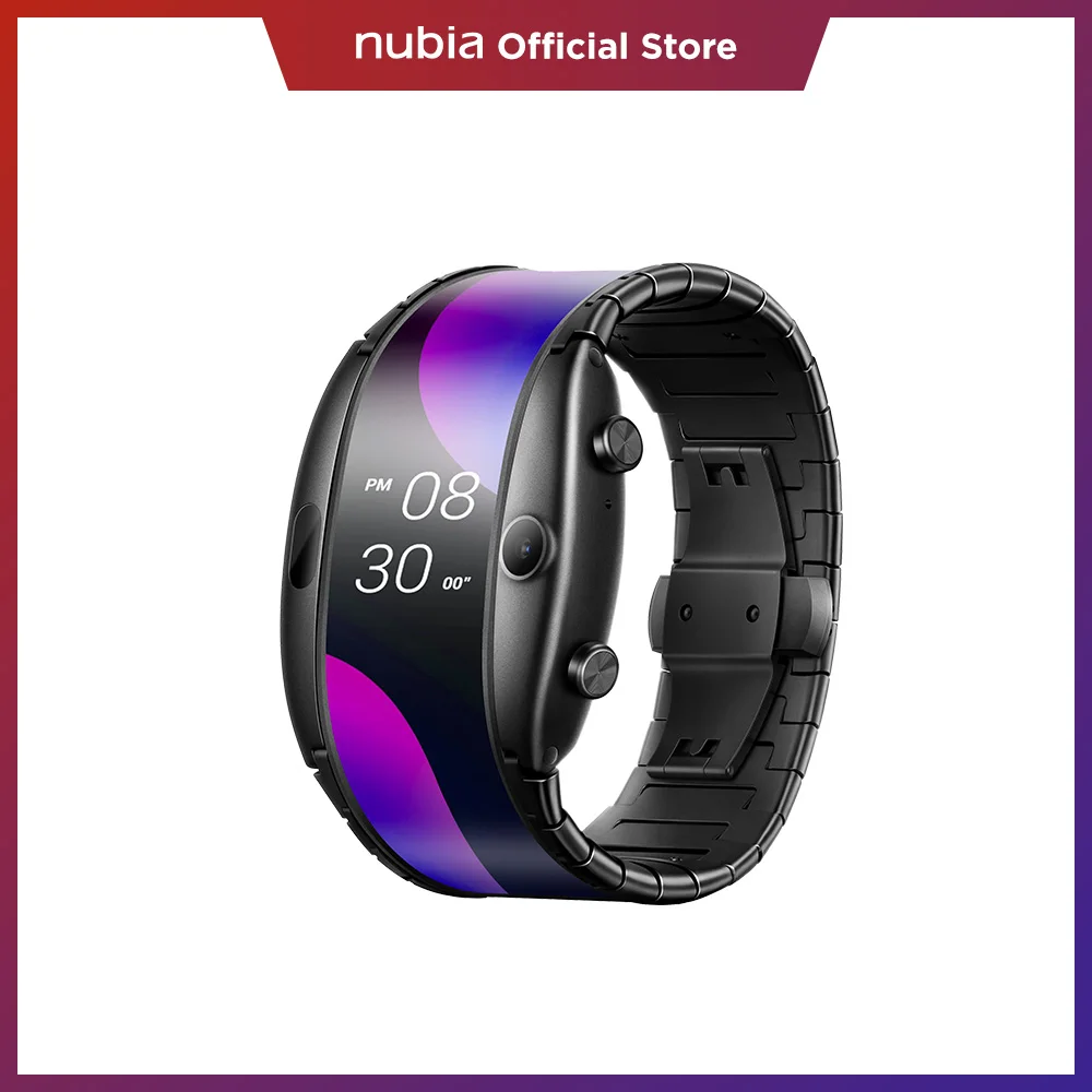 nubia Alpha смарт телефон часы 4 01 &quotСкладной гибкий экран Snapdragon четырехъядерный 8 Гб