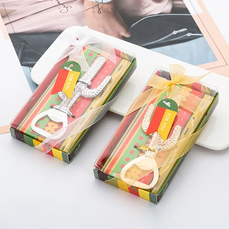 

2 Pack Cactus Shaped Bottle Opener Promotional Gifts Beer Openers Personality Wedding Favors for Guests Kichen Accessories