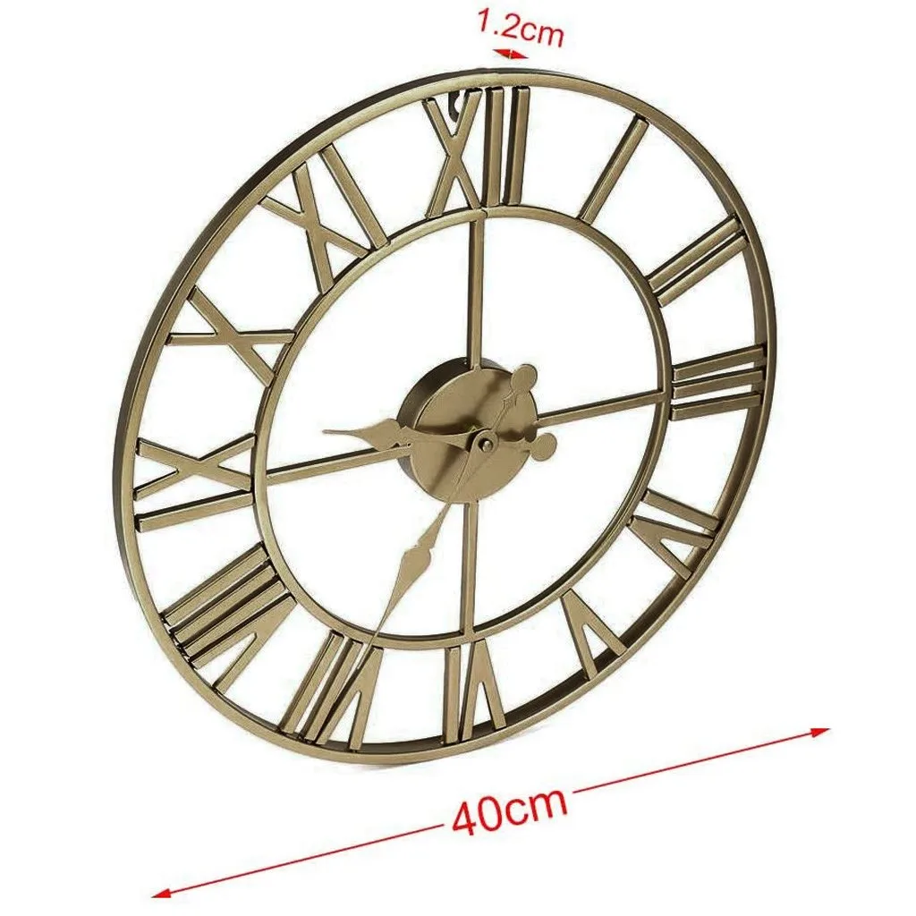 Reloj de pared DIY настенные часы домашний декор ретро римские ажурные бесшумные для