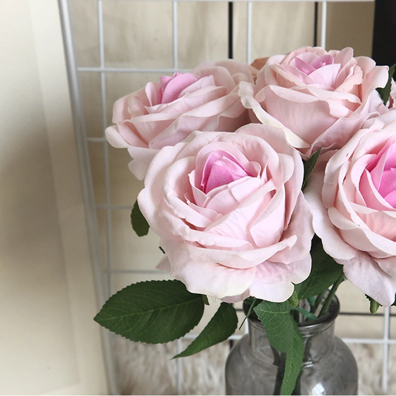 Роза с одной веткой искусственные цветы шелковые Белые пионы для весны домашняя