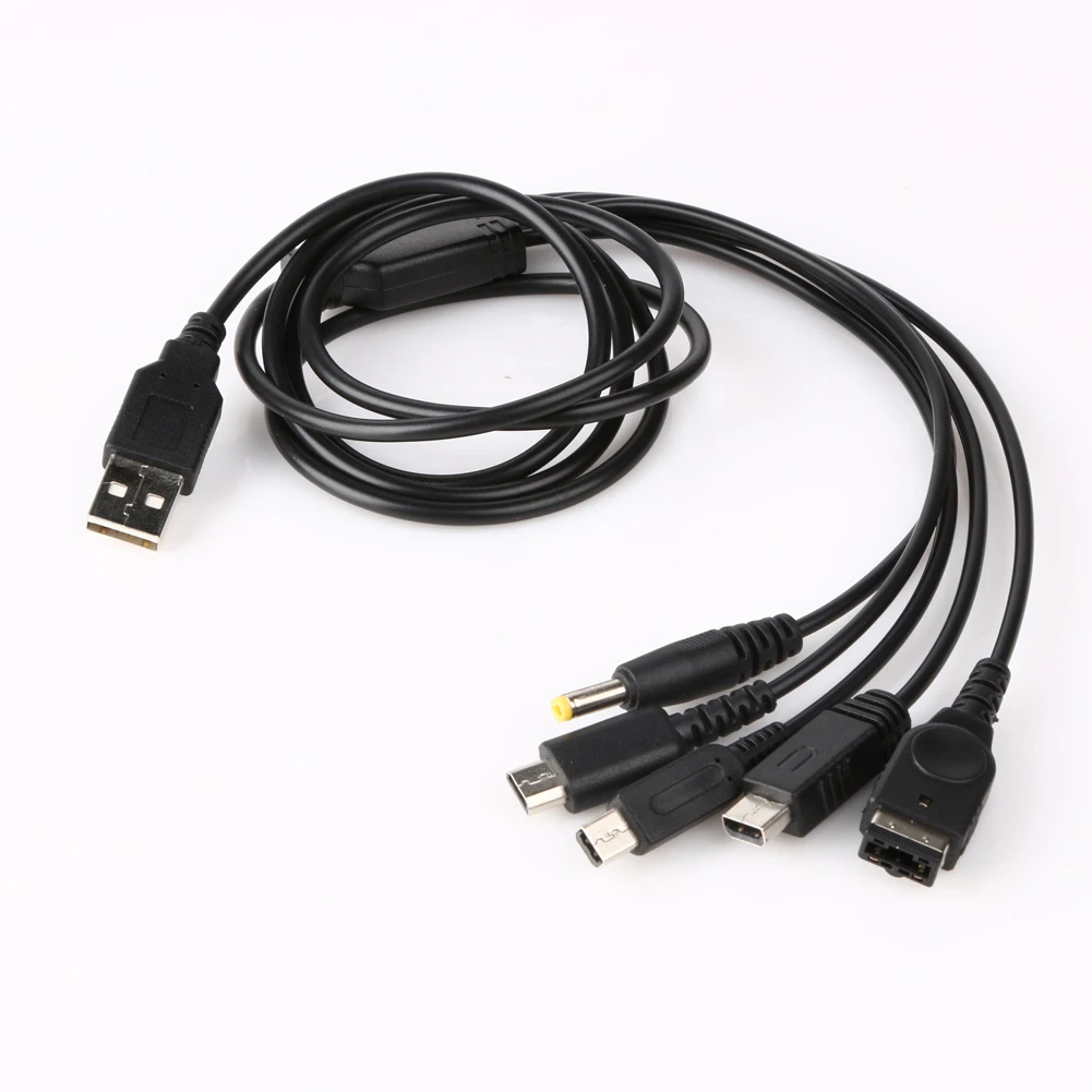 5 в 1 USB кабель для зарядки Nintendo NDSL NDS NDSI XL 3DS Game for Sony PSP 3000|Кабели| |
