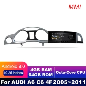 4G LTE 4GB+64GB Android display For AUDI A6 C6 2005~2011 10.25